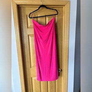 Strapless dress - bright pink - double layer nordstroms rack.